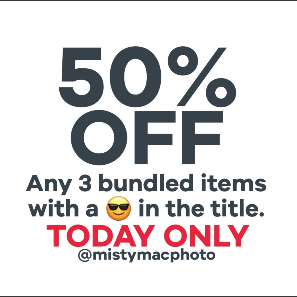 50% off any 3 bundled items with the 😎 emoji